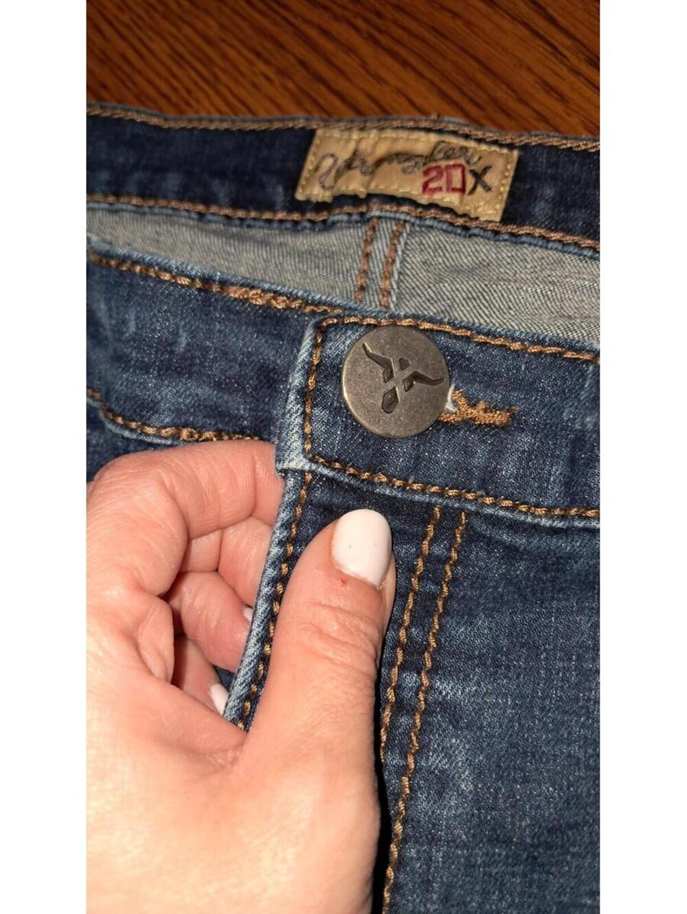 Wrangler Womens 20x‎ Denim Jeans Medium Wash Straight Leg Cotton Blend